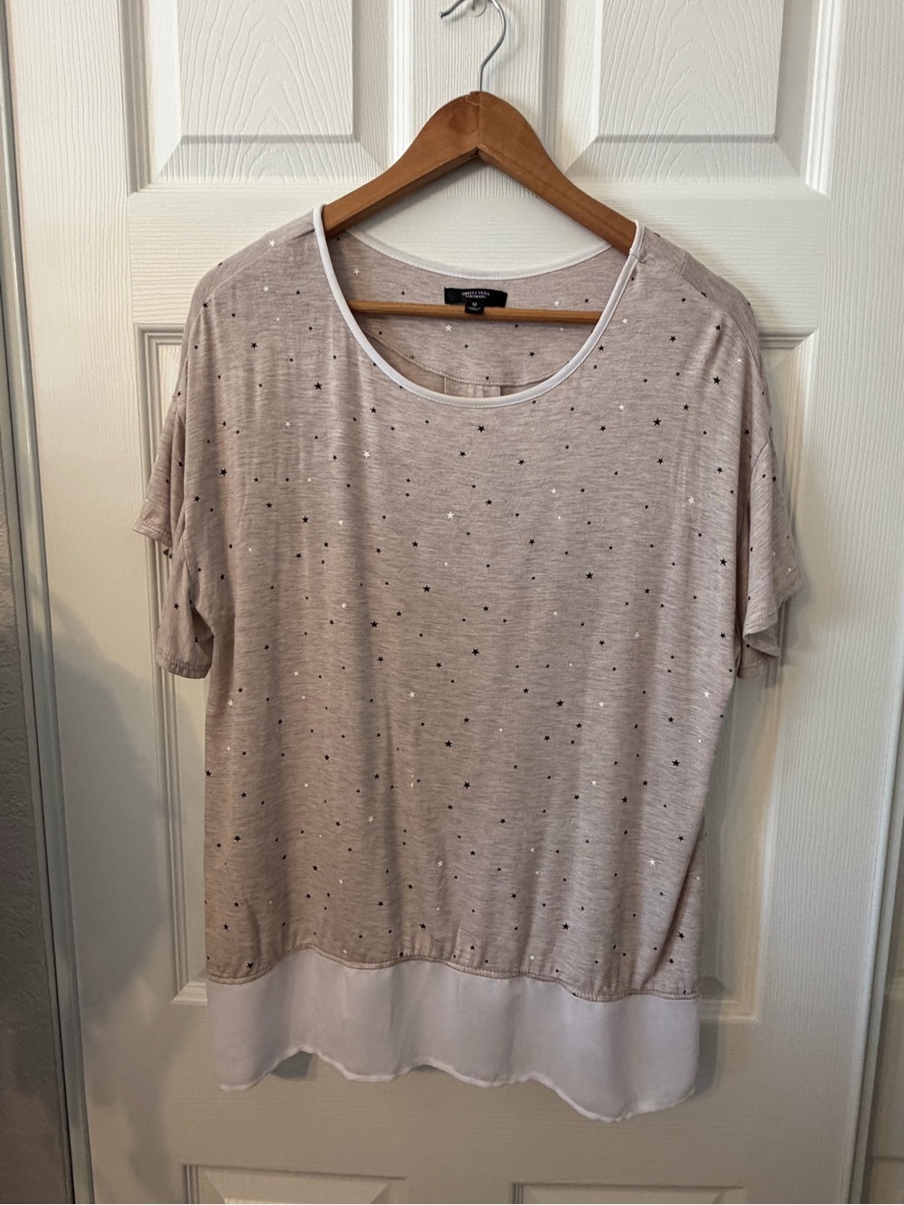 Simply Vera Vera Wang Star Print Layered Hem Top Size M